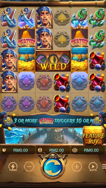 Skrin permainan Kraken's Gold Rush di PG Soft BolehSpin