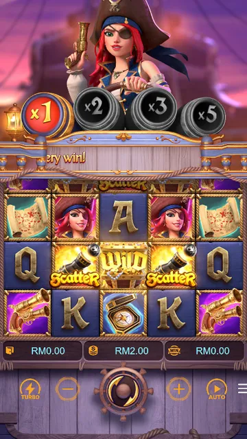 Skrin permainan Queen of Bounty di PG Soft BolehSpin