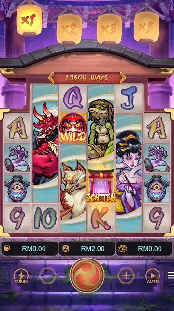 Skrin permainan Spirited Wonders di PG Soft BolehSpin