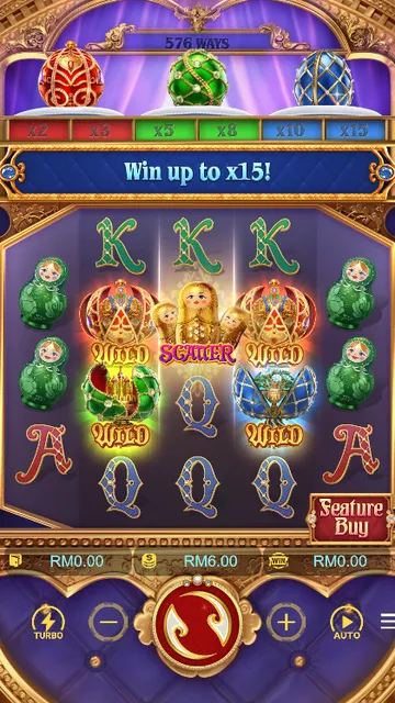 Tsar Treasures game screen on PG Soft at BolehSpin
