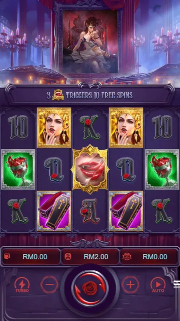 Skrin permainan Vampire's Charm di PG Soft BolehSpin