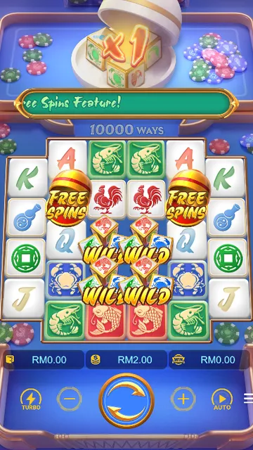 Skrin permainan Win Win Fish Prawn Crab di PG Soft BolehSpin