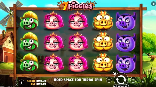 Skrin permainan 7 Piggies di Pragmatic Play BolehSpin