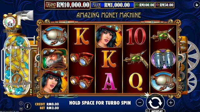 Skrin permainan Amazing Money Machine di Pragmatic Play BolehSpin