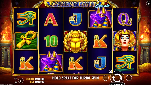 Skrin permainan Ancient Egypt Classic di Pragmatic Play BolehSpin