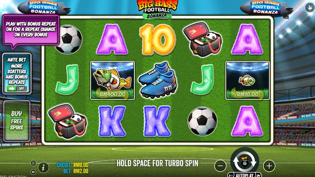 Big Bass Football Bonanza game screen on Pragmatic Play at BolehSpin