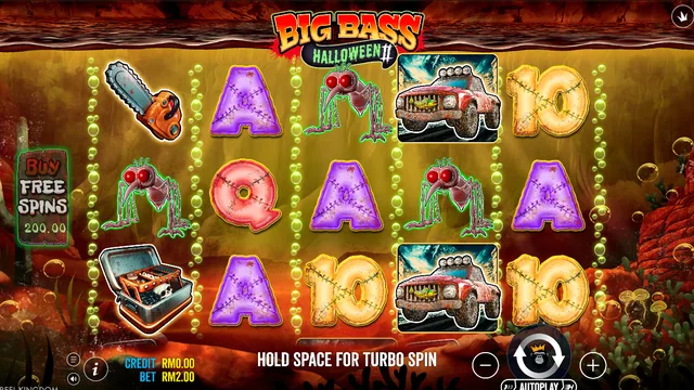 Big Bass Halloween 2 game screen on Pragmatic Play at BolehSpin