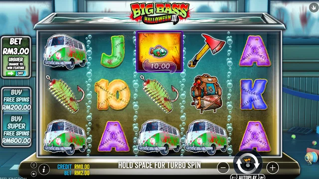 Big Bass Halloween 3 game screen on Pragmatic Play at BolehSpin