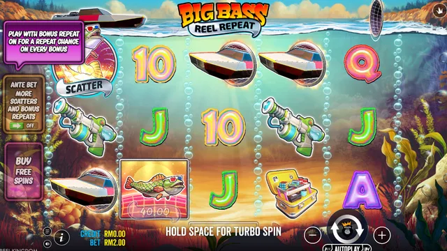 Big Bass Reel Repeat game screen on Pragmatic Play at BolehSpin