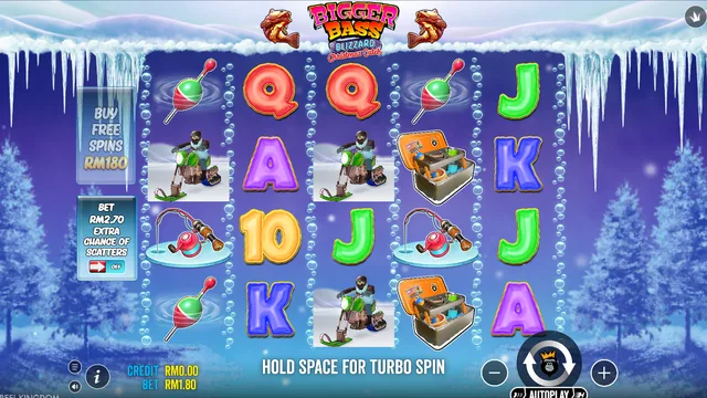 Skrin permainan Bigger Bass Blizzard - Christmas Catch di Pragmatic Play BolehSpin