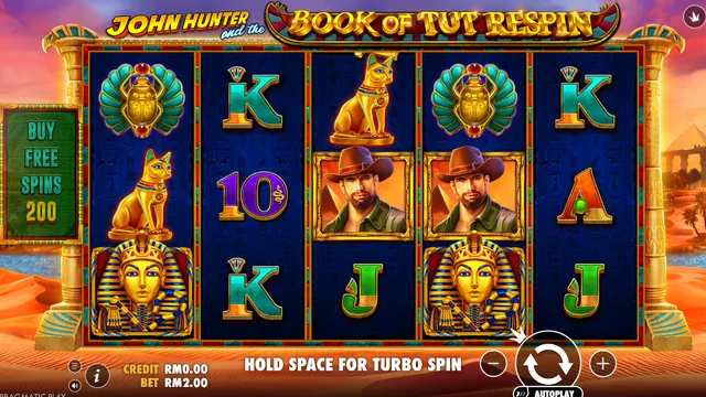 Book Of Tut Respin game screen on Pragmatic Play at BolehSpin
