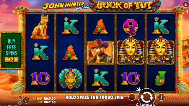 Skrin permainan Book of Tut di Pragmatic Play BolehSpin