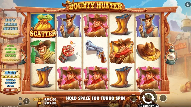 Bounty Hunter game screen on Pragmatic Play at BolehSpin