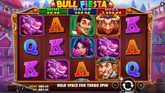 Bull Fiesta game screen on Pragmatic Play at BolehSpin