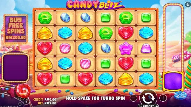 Candy Blitz game screen on Pragmatic Play at BolehSpin