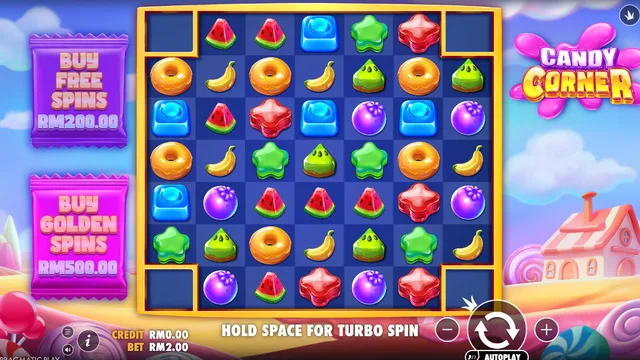Skrin permainan Candy Corner di Pragmatic Play BolehSpin