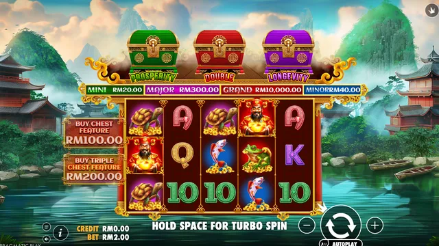 Chests of Cai Shen game screen on Pragmatic Play at BolehSpin