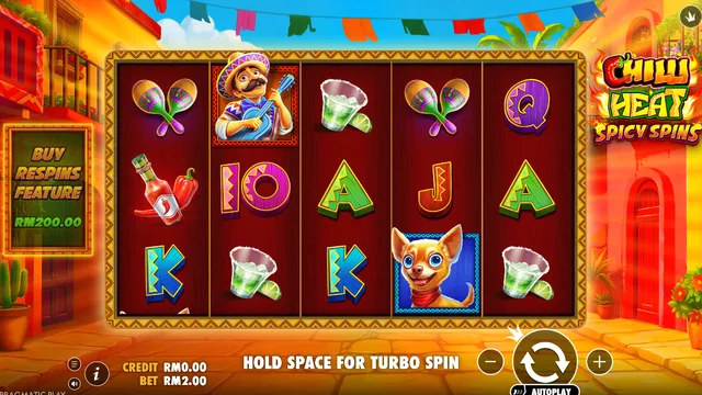 Skrin permainan Chilli Heat Spicy Spins di Pragmatic Play BolehSpin