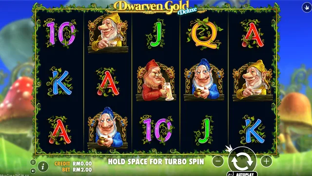 Skrin permainan Dwarven Gold Deluxe di Pragmatic Play BolehSpin