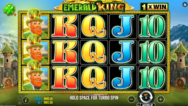 Skrin permainan Emerald King di Pragmatic Play BolehSpin
