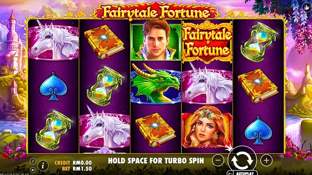 Skrin permainan Fairytale Fortune di Pragmatic Play BolehSpin