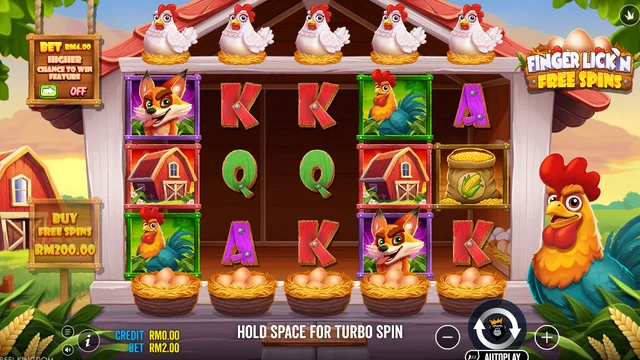 Finger Lick'n Free Spins game screen on Pragmatic Play at BolehSpin