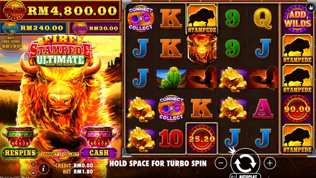 Fire Stampede Ultimate game screen on Pragmatic Play at BolehSpin