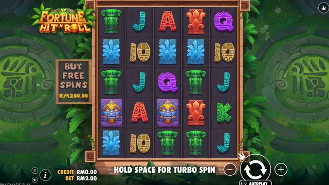 Skrin permainan Fortune Hit'n Roll di Pragmatic Play BolehSpin