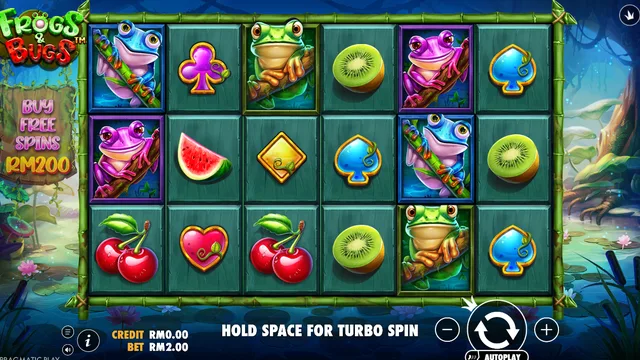 Skrin permainan Frogs & Bugs di Pragmatic Play BolehSpin