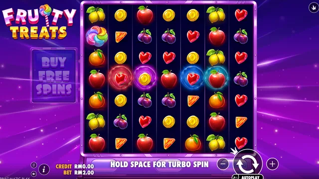Skrin permainan Fruity Treats di Pragmatic Play BolehSpin