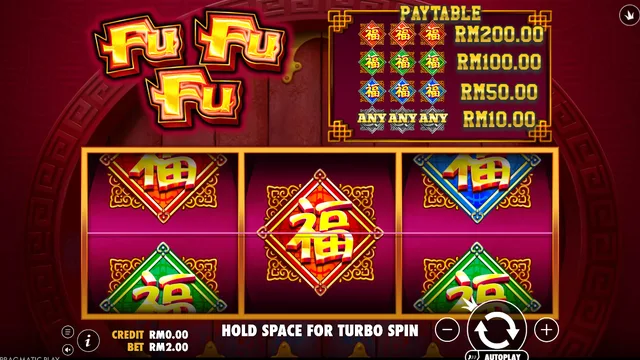 Skrin permainan Fu Fu Fu di Pragmatic Play BolehSpin