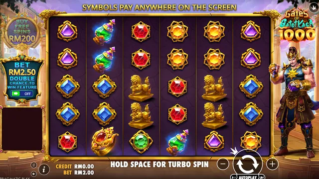 Skrin permainan Gates of Gatot Kaca 1000 di Pragmatic Play BolehSpin