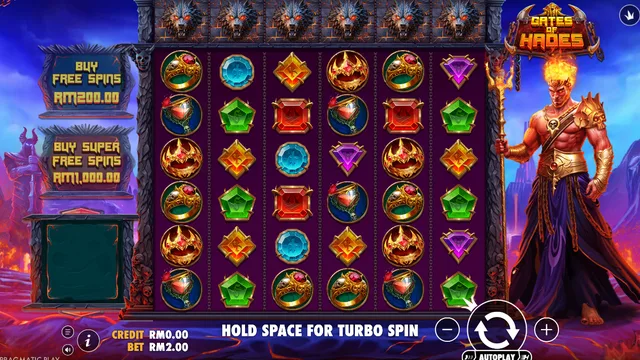 Gates of Hades game screen on Pragmatic Play at BolehSpin