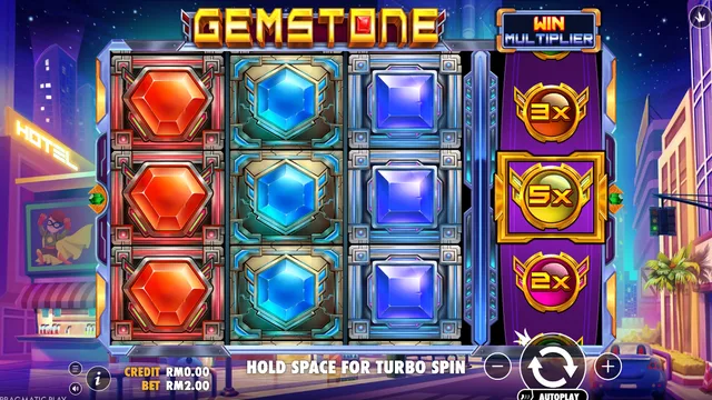 BolehSpin Pragmatic Play 里的 Gemstone 游戏画面