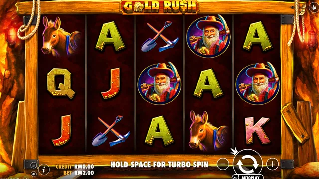 Gold Rush game screen on Pragmatic Play at BolehSpin