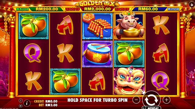 Golden Ox game screen on Pragmatic Play at BolehSpin