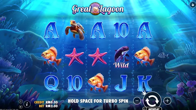 Skrin permainan Great Lagoon di Pragmatic Play BolehSpin