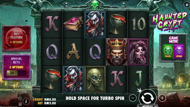 Haunted Crypt game screen on Pragmatic Play at BolehSpin