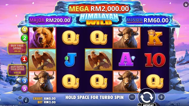 Skrin permainan Himalayan Wild di Pragmatic Play BolehSpin