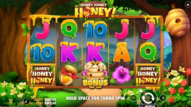 Skrin permainan Honey Honey Honey di Pragmatic Play BolehSpin