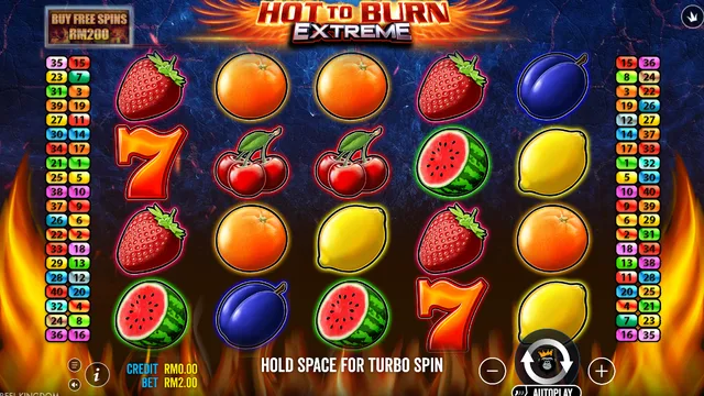 Skrin permainan Hot To Burn Extreme di Pragmatic Play BolehSpin