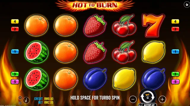 Skrin permainan Hot to Burn di Pragmatic Play BolehSpin