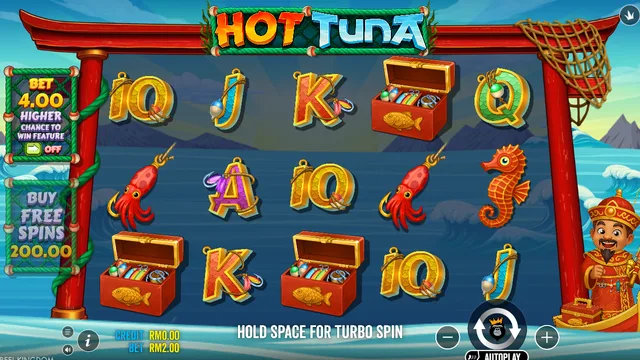 Skrin permainan Hot Tuna di Pragmatic Play BolehSpin