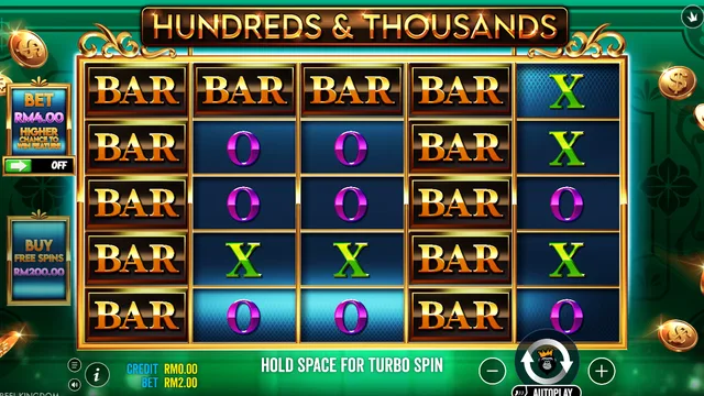 Skrin permainan Hundreds and Thousands di Pragmatic Play BolehSpin