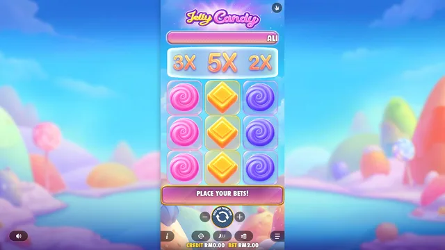 Skrin permainan Jelly Candy di Pragmatic Play BolehSpin