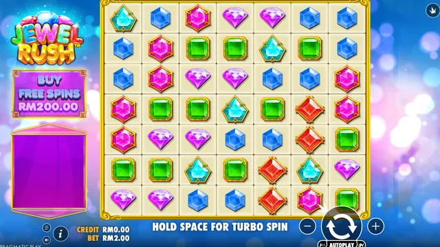 Skrin permainan Jewel Rush di Pragmatic Play BolehSpin
