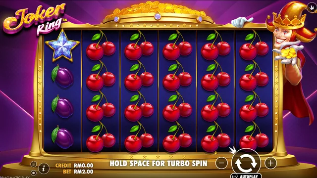 Skrin permainan Joker King di Pragmatic Play BolehSpin