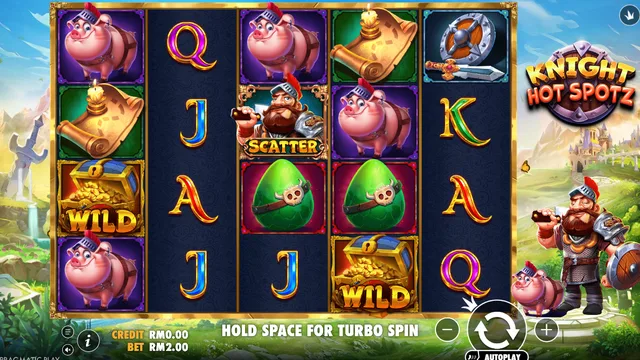 Knight Hot Spotz game screen on Pragmatic Play at BolehSpin