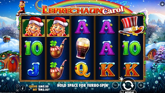 Leprechaun Carol game screen on Pragmatic Play at BolehSpin