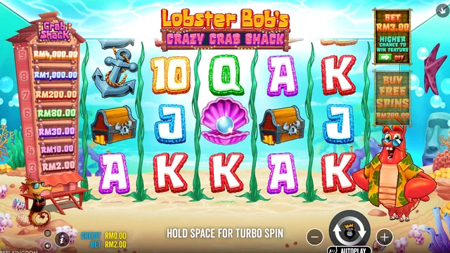 Skrin permainan Lobster Bob's Crazy Crab Shack di Pragmatic Play BolehSpin